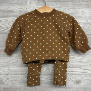 Twinkle Stars French Terry Cinched Shirt & Slouch Pants 3-6M