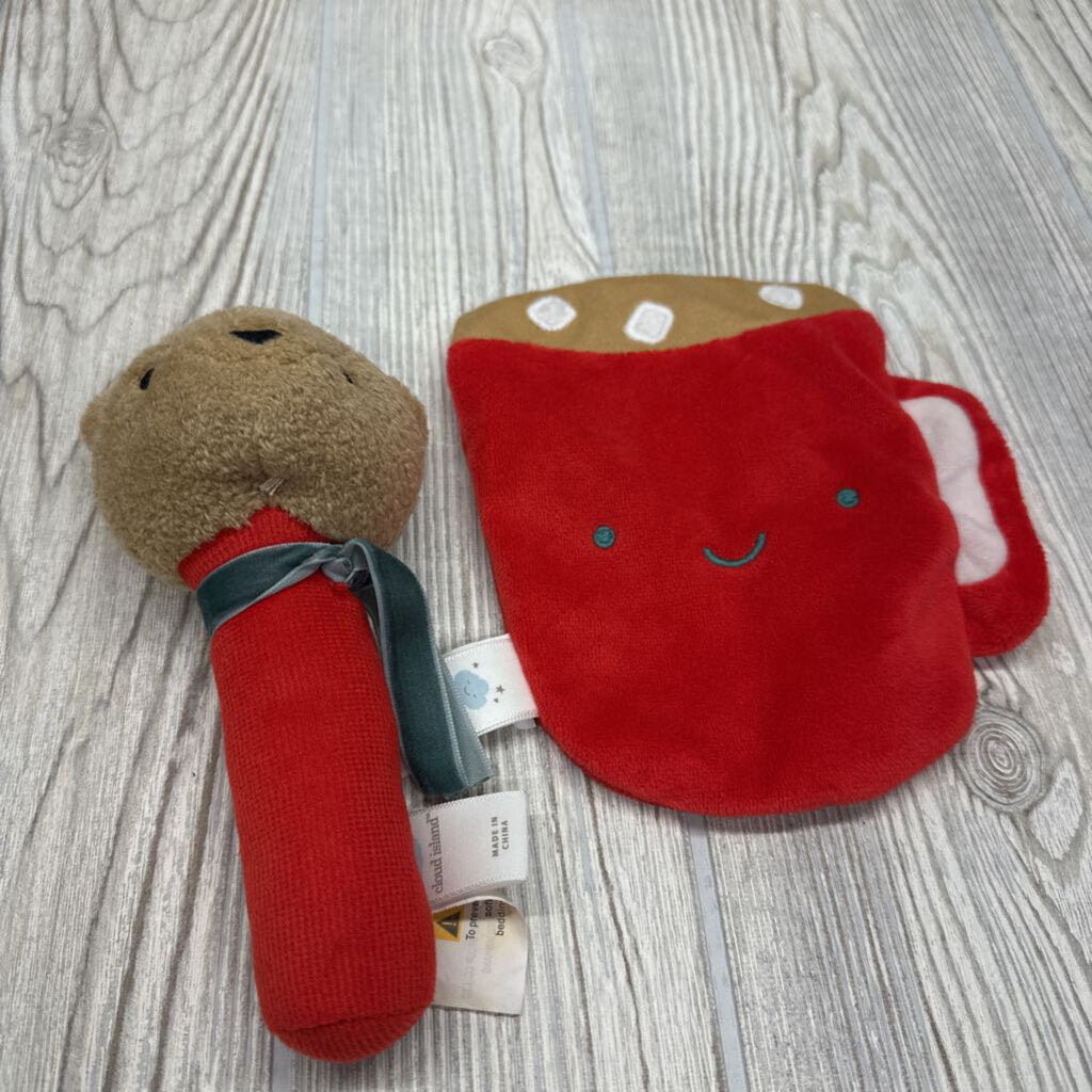 Bear Rattle & Hot Cocoa Crinkle Paper