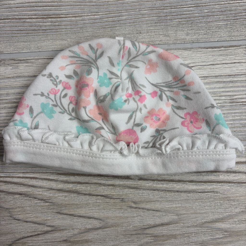 Sleeper Ruffle Snap Flowers & Hat 6m