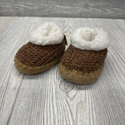 Sherpa Lined Chenille Baby Slippers 2c
