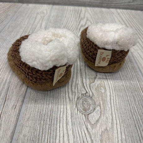 Sherpa Lined Chenille Baby Slippers 2c