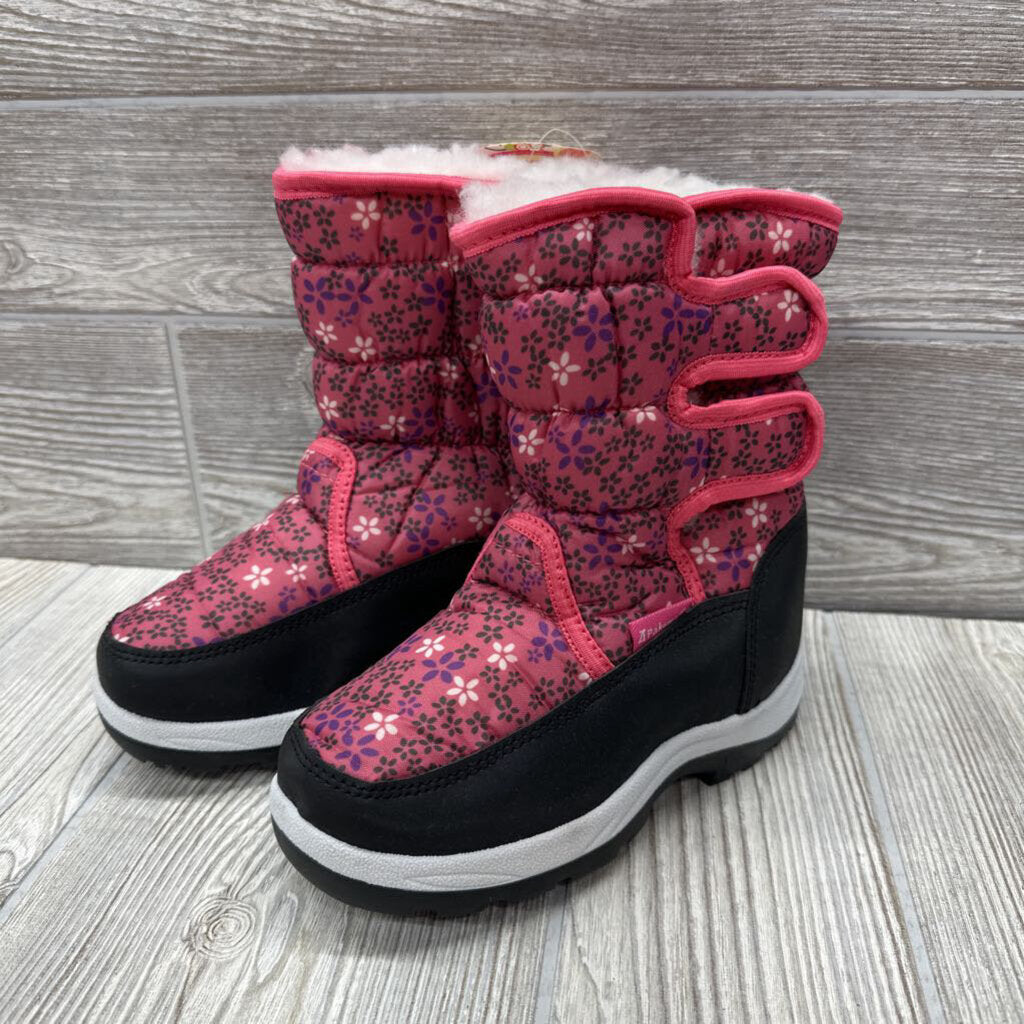 NEW Velcro Snow Boots Flowers 11c