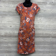 Ruched Bodycon Dress Flowers Med