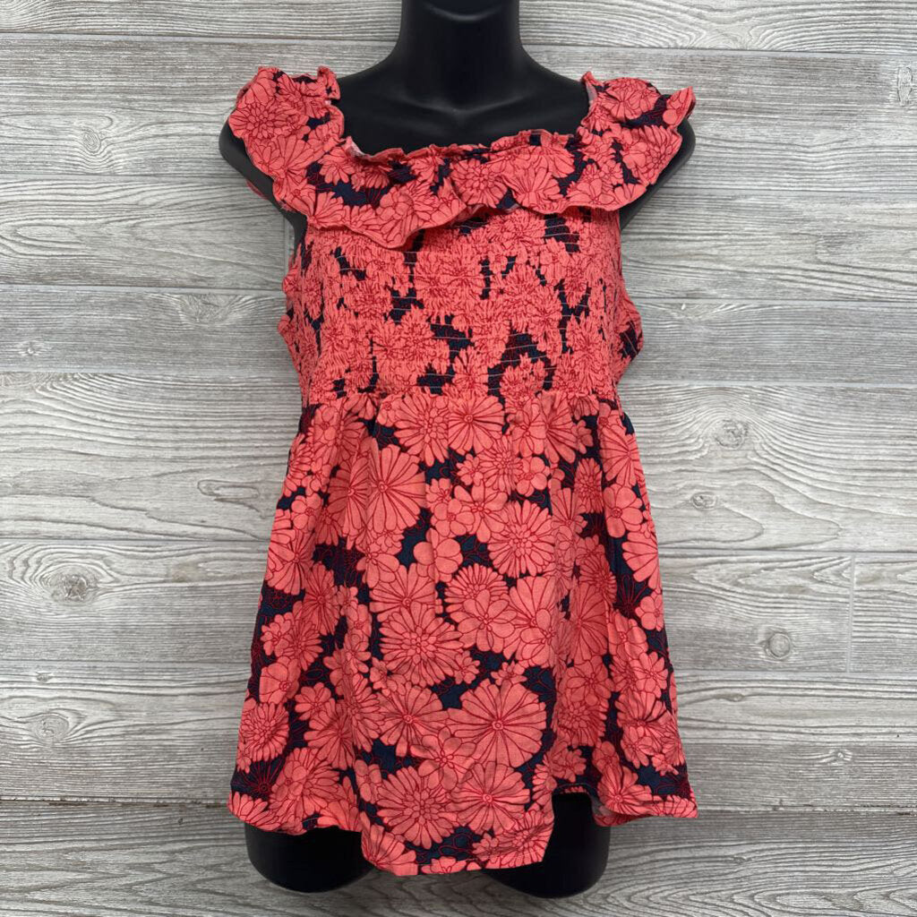 NEW Smocked Shirt Flutter Straps Flowers Large