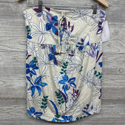NEW Halter Tank Top Flowers Med