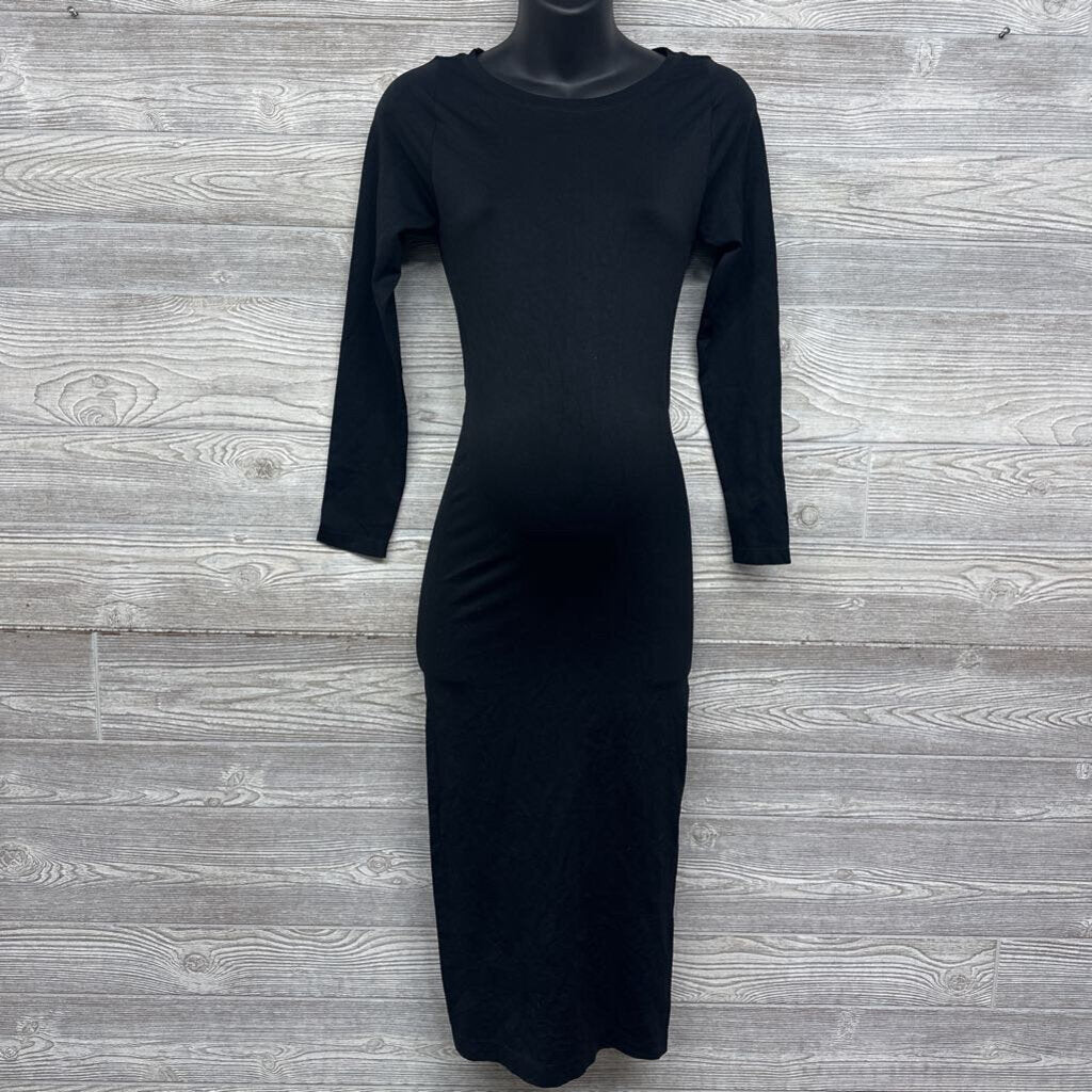 NEW LS Seamless Dress Back Slit Small