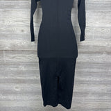 NEW LS Seamless Dress Back Slit Small