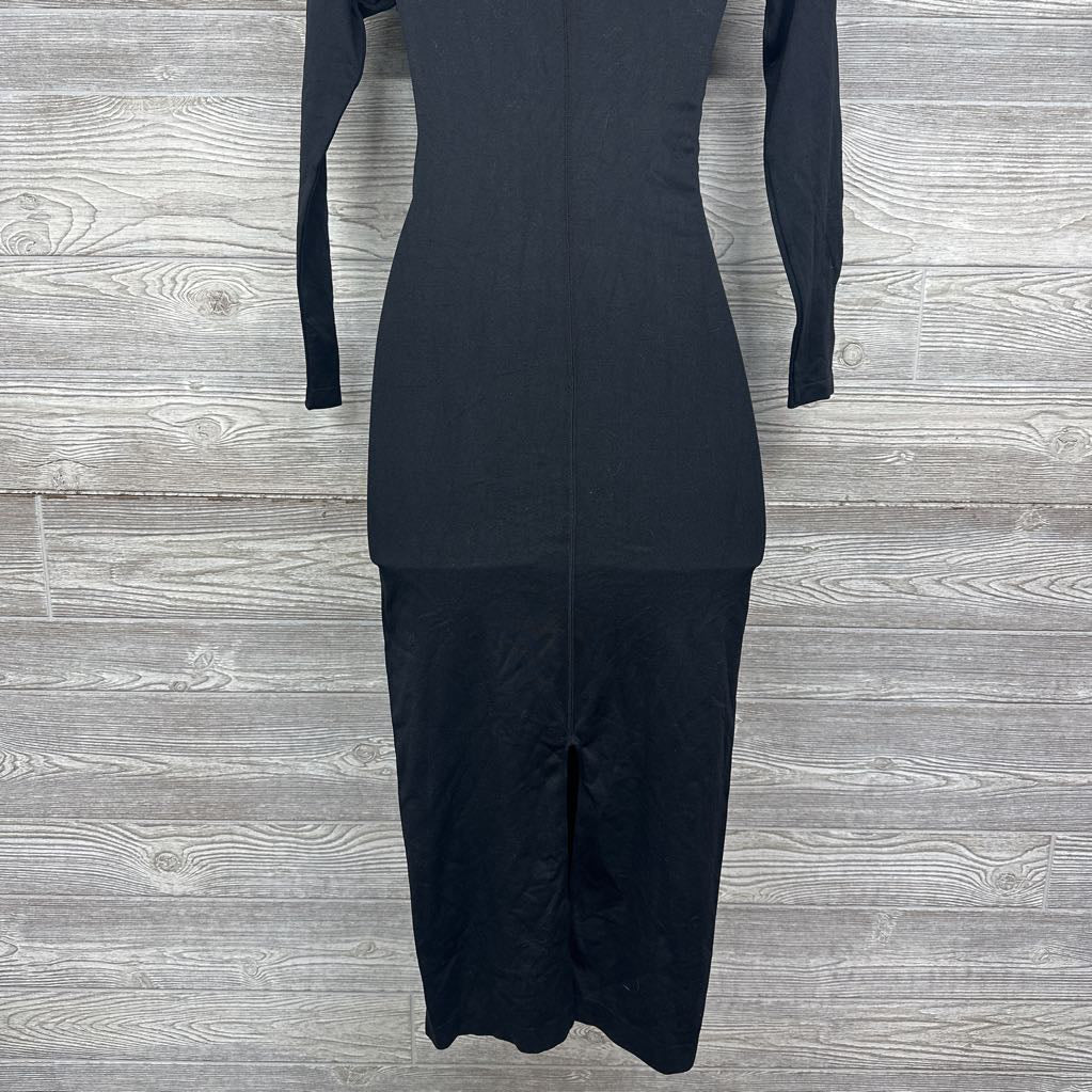 NEW LS Seamless Dress Back Slit Small