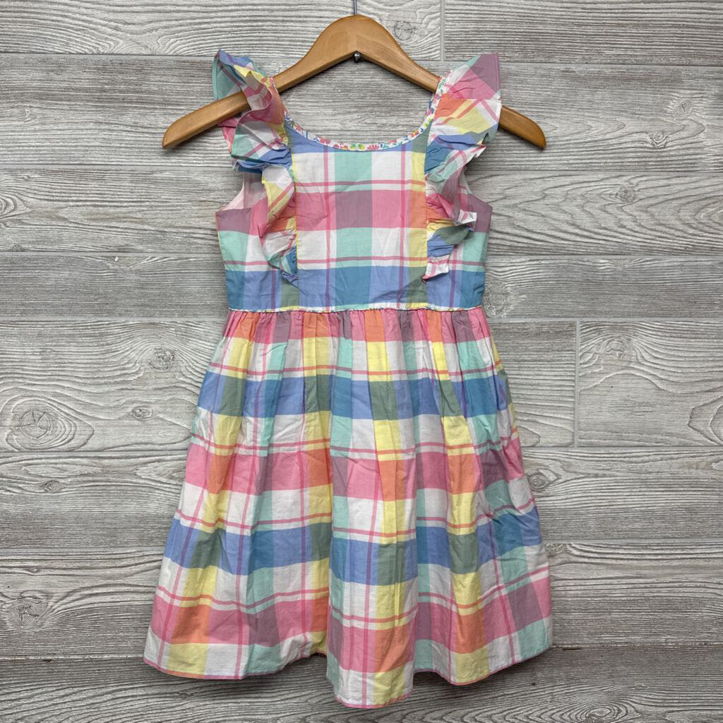 Plaid Flutter Sleeve Dress 8