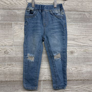 Pull On Distressed Jeans 4