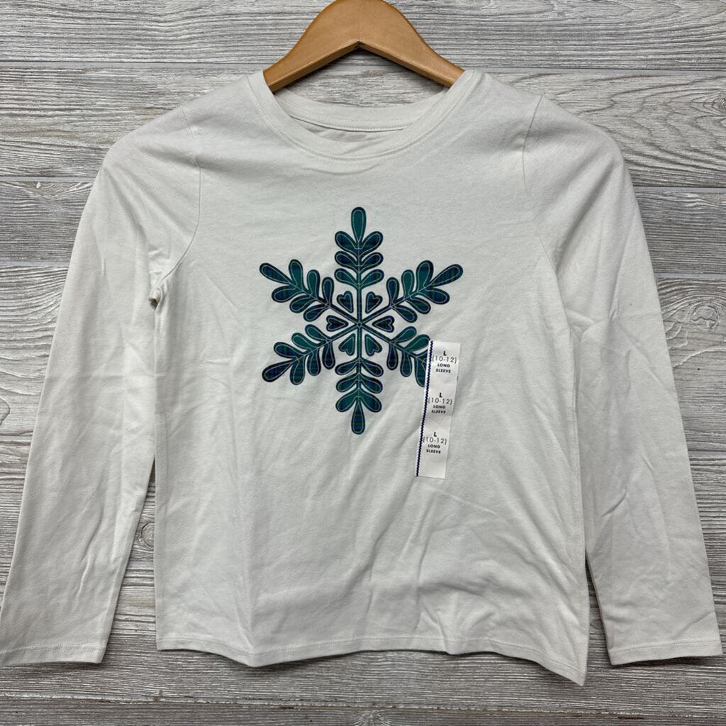 NEW LS Shirt Plaid Snow Flake 10-12