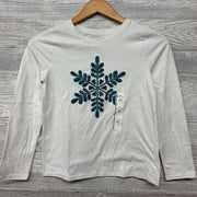 NEW LS Shirt Plaid Snow Flake 10-12