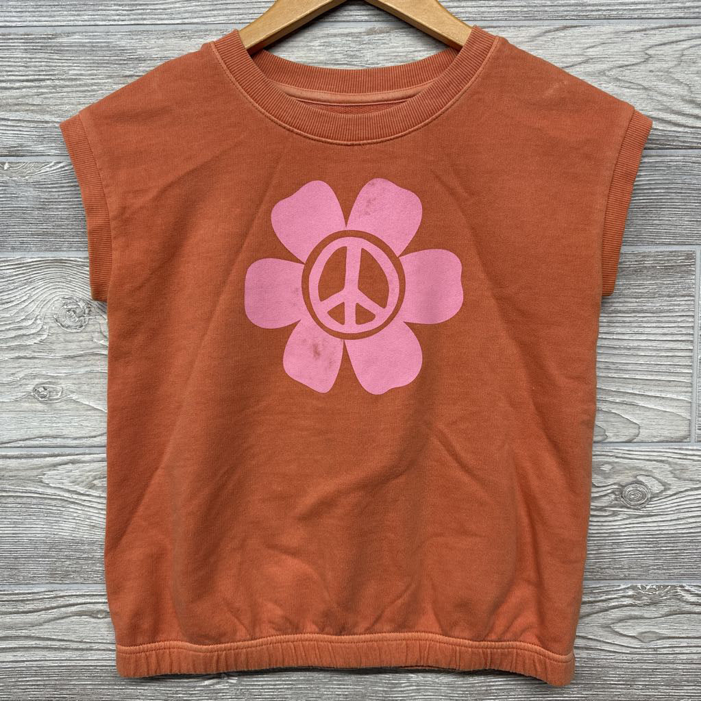 Crewneck Shirt Flower Peace Sign 10-12