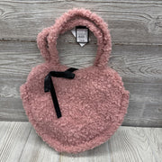 NEW Heart Shaped Faux Fur Purse