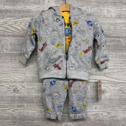 NEW Jacket, Shirt & Sweatpants Monsters, Clouds, Peace Signs 18M