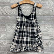 Plaid Tank Dress Ruffle Trim 3t