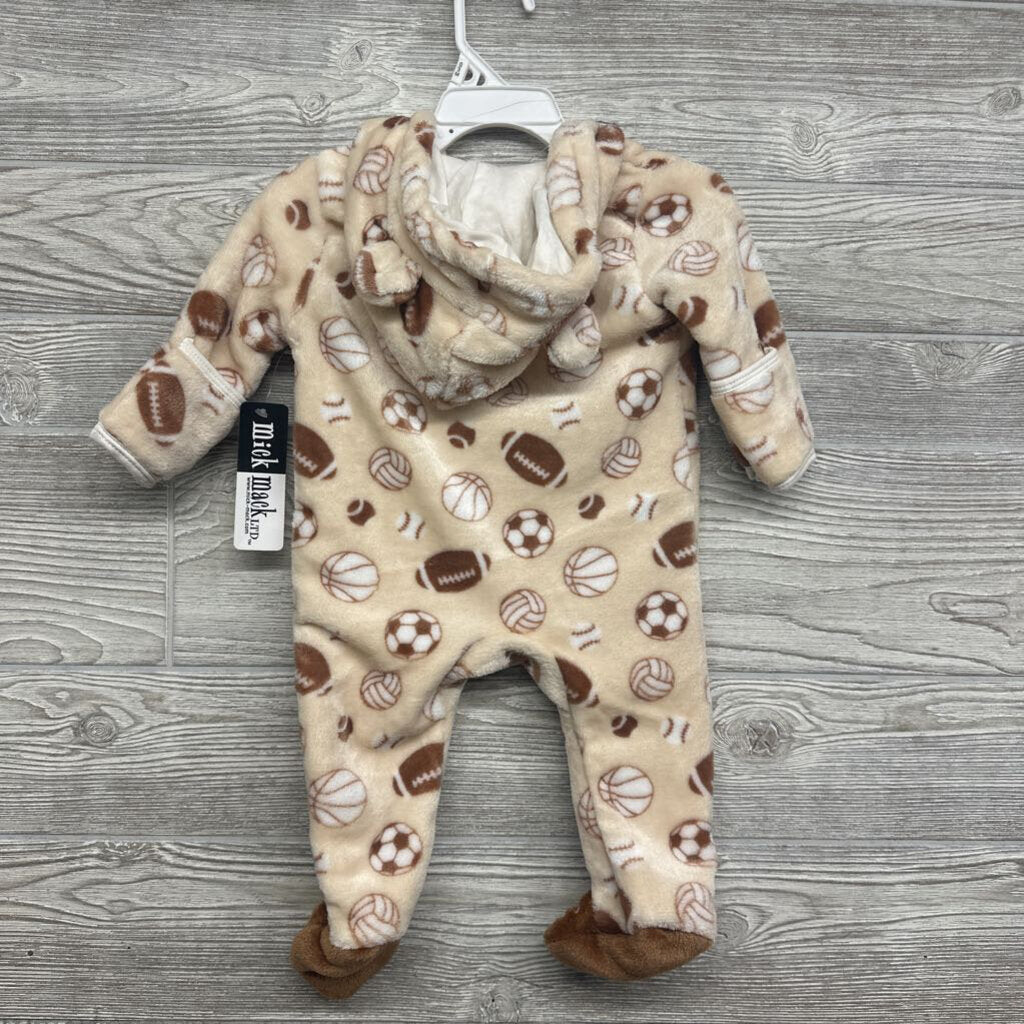 NEW Plush Coverall Football Sports 0-3m