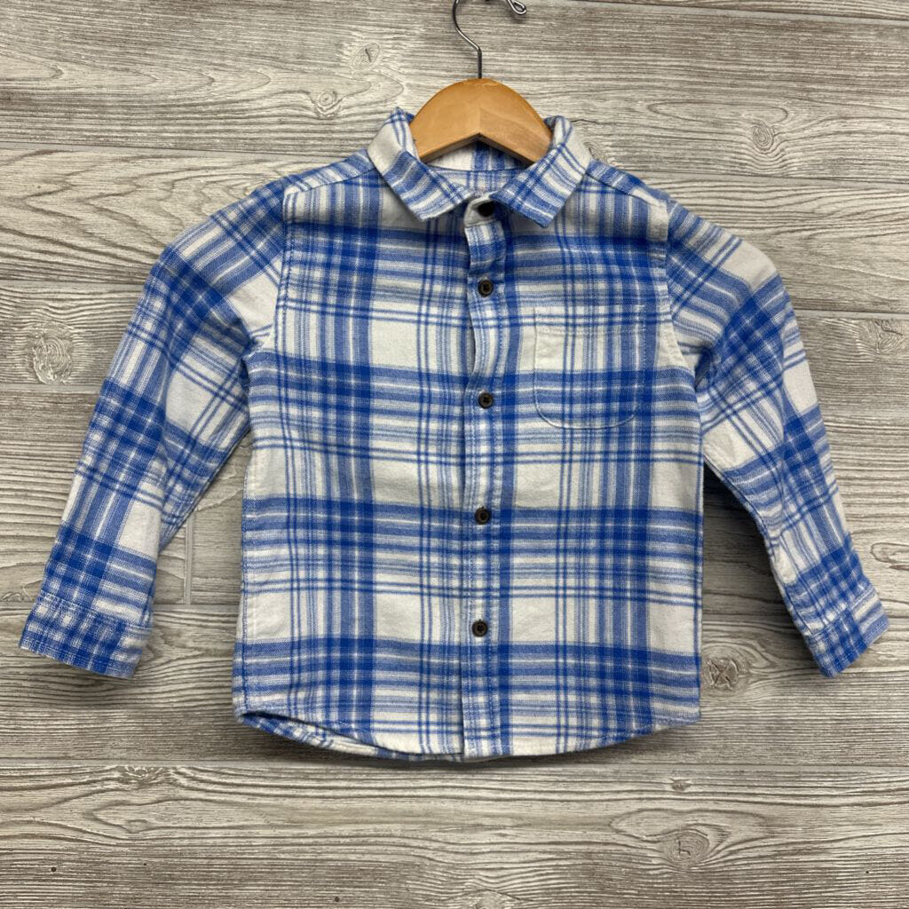 LS Plaid Button Up Flannel Shirt 5t