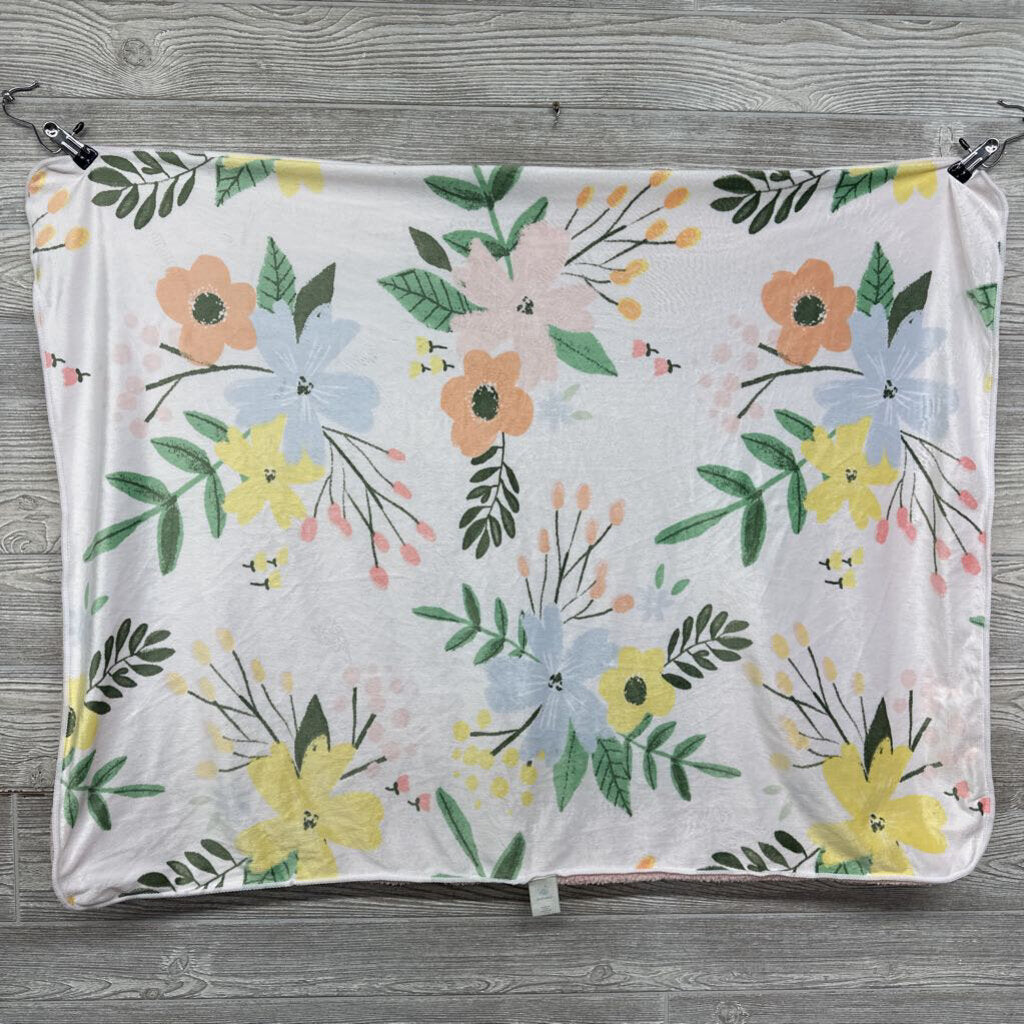 Sherpa & Flower Blanket