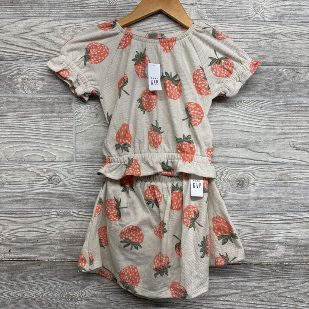 NEW Ruffle Shirt & Shorts Strawberries 4t