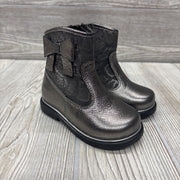 Nw/oT Side Zip Metallic Boots Bow 6C