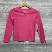 NEW LS Thermal Henley Shirt Lettuce Trim 10-12