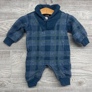 LS Plaid Cowl Neck Coverall 0-3m