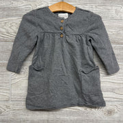 Ribbed Organic LS Dress Pockets 12M