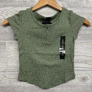 NEW Ribbed Henley Shirt Flowers 8