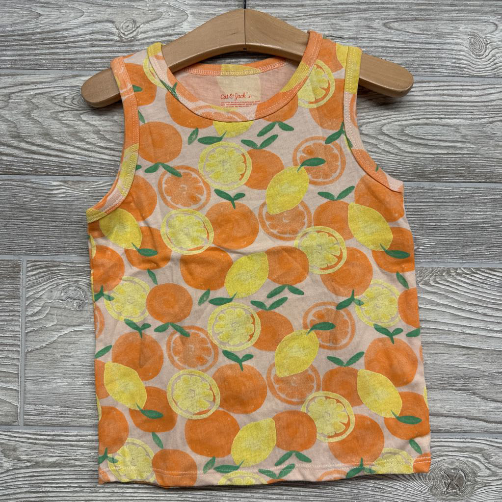 NEW Tank Top Oranges Lemons 4t