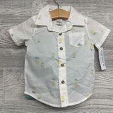 NEW Button Up Shirt & Shorts Pineapples 9m