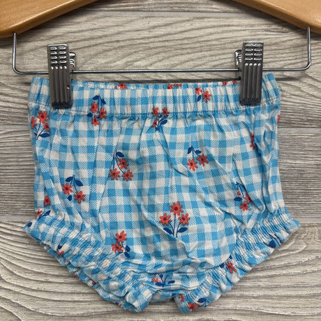 NEW Smocked Tank Top & Shorts Gingham Flowers 0-3m