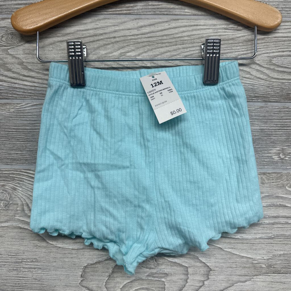 NEW Ribbed Shirt & Shorts Lettuce Trim 12m