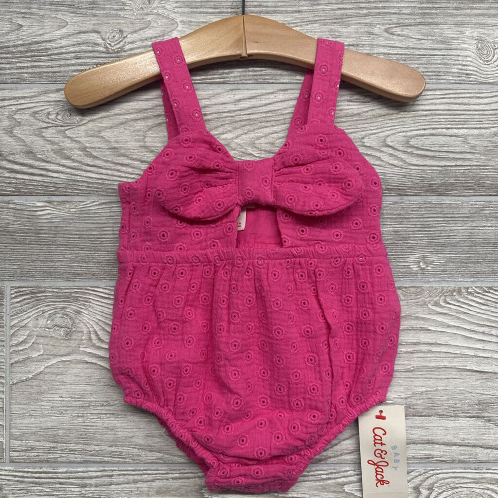 NEW Tank Eyelet Romper Bow 12m