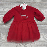 NEW LS Tulle Dress Hugs & Kisses NB
