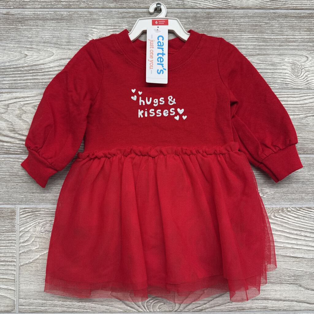 NEW LS Tulle Dress Hugs & Kisses 6m