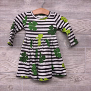 LS Dress Stripes Shamrocks 0-3m
