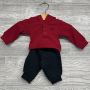 Nw/oT LS Bodysuit W/ Hood & Quilted Joggers nb