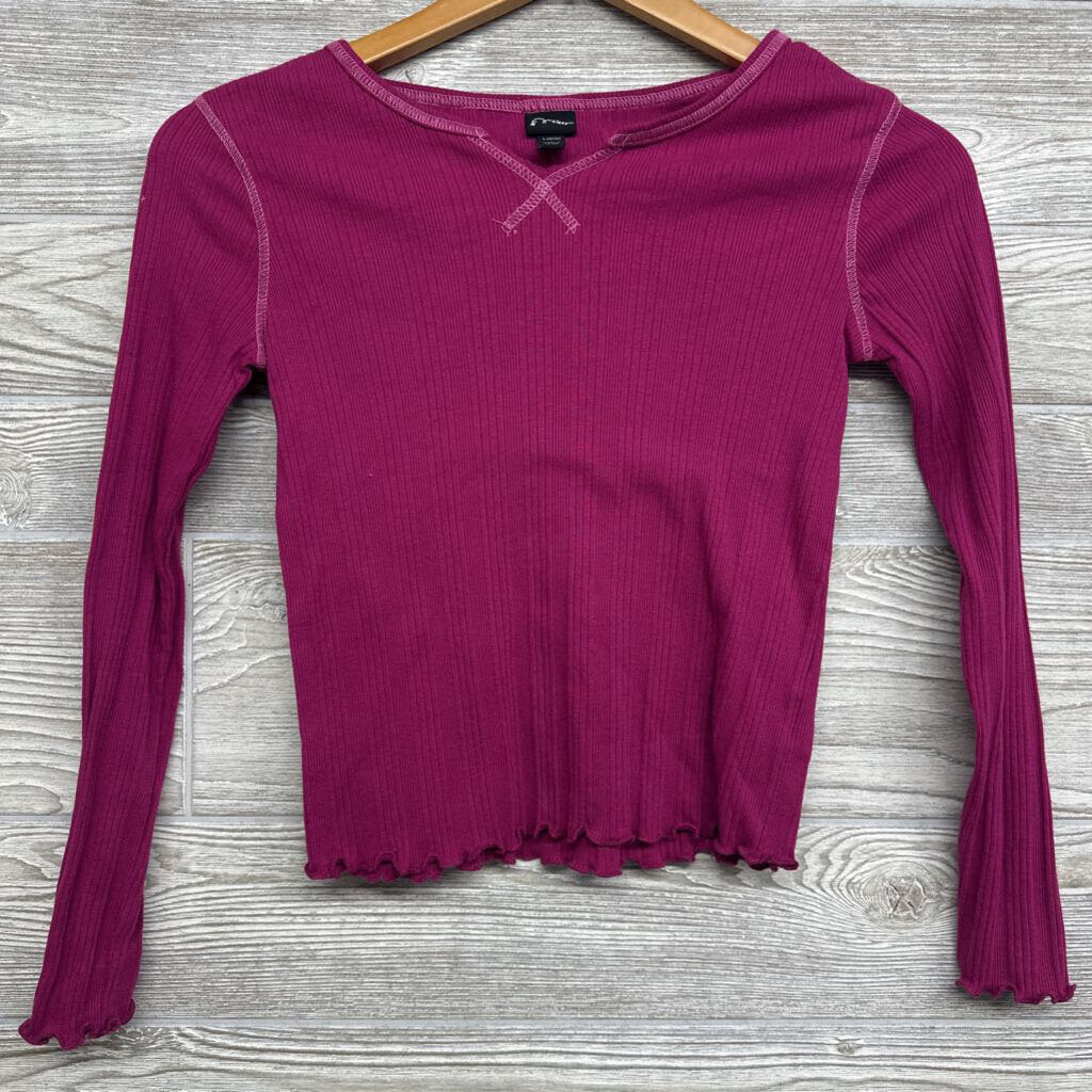 LS Ribbed Shirt V Cut Out 10-12