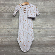 LS PJ Gown & Hat Ducks Flowers 0-3m
