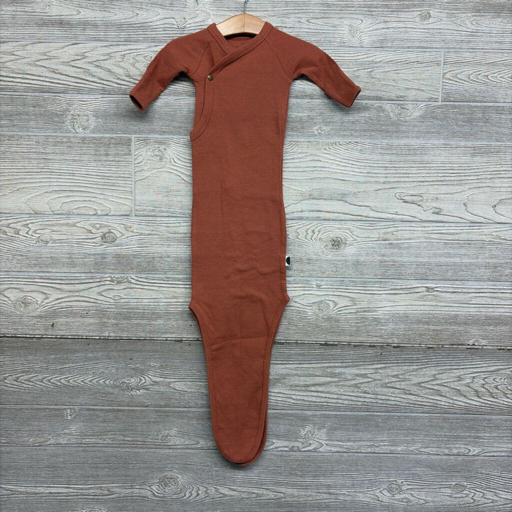 LS Ribbed Side Snap Gown