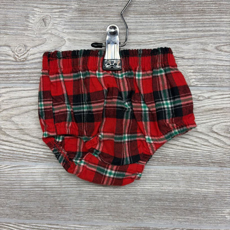 LS Plaid Peplum Shirt & Bummies nb