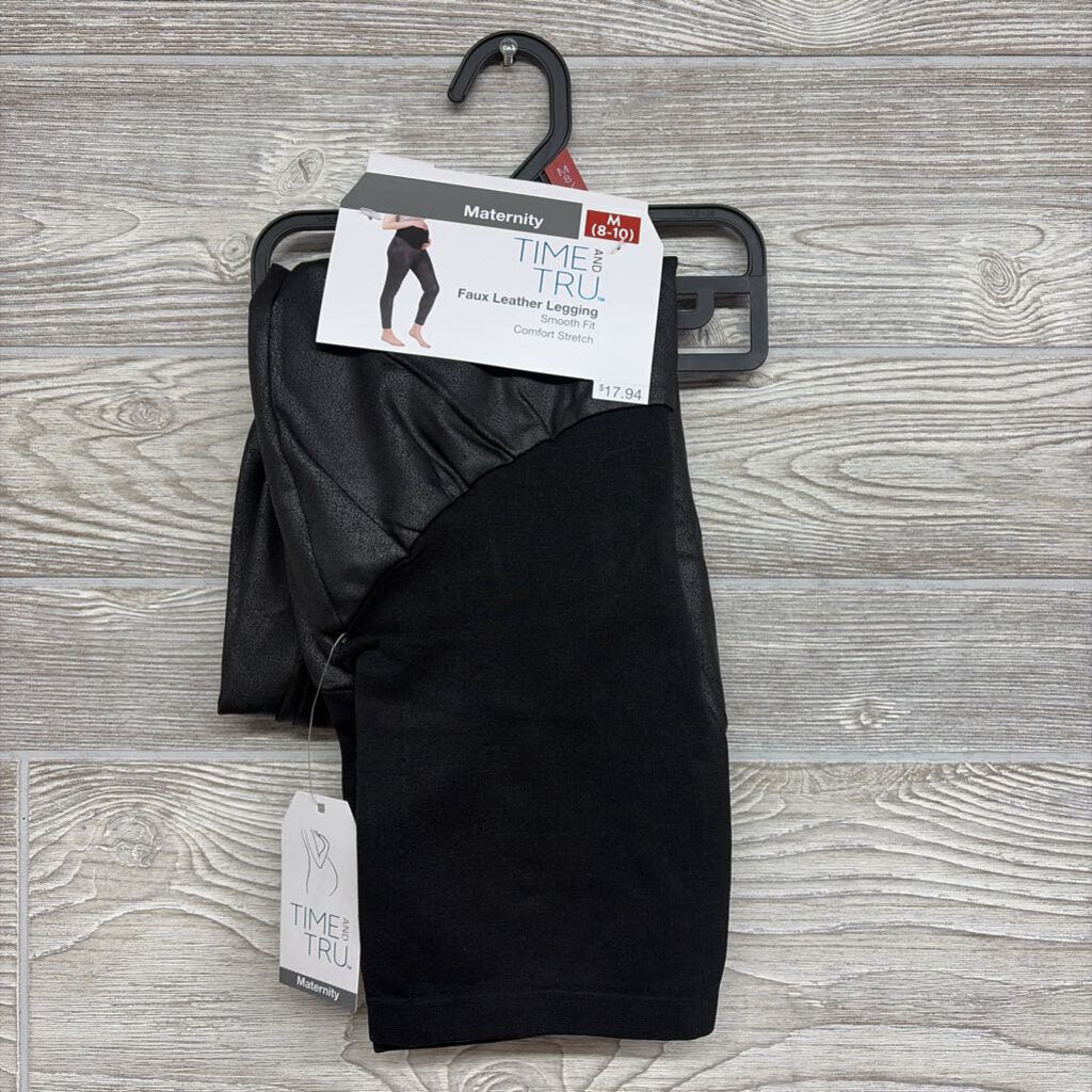 NEW Full Panel Faux Leather Leggings Med