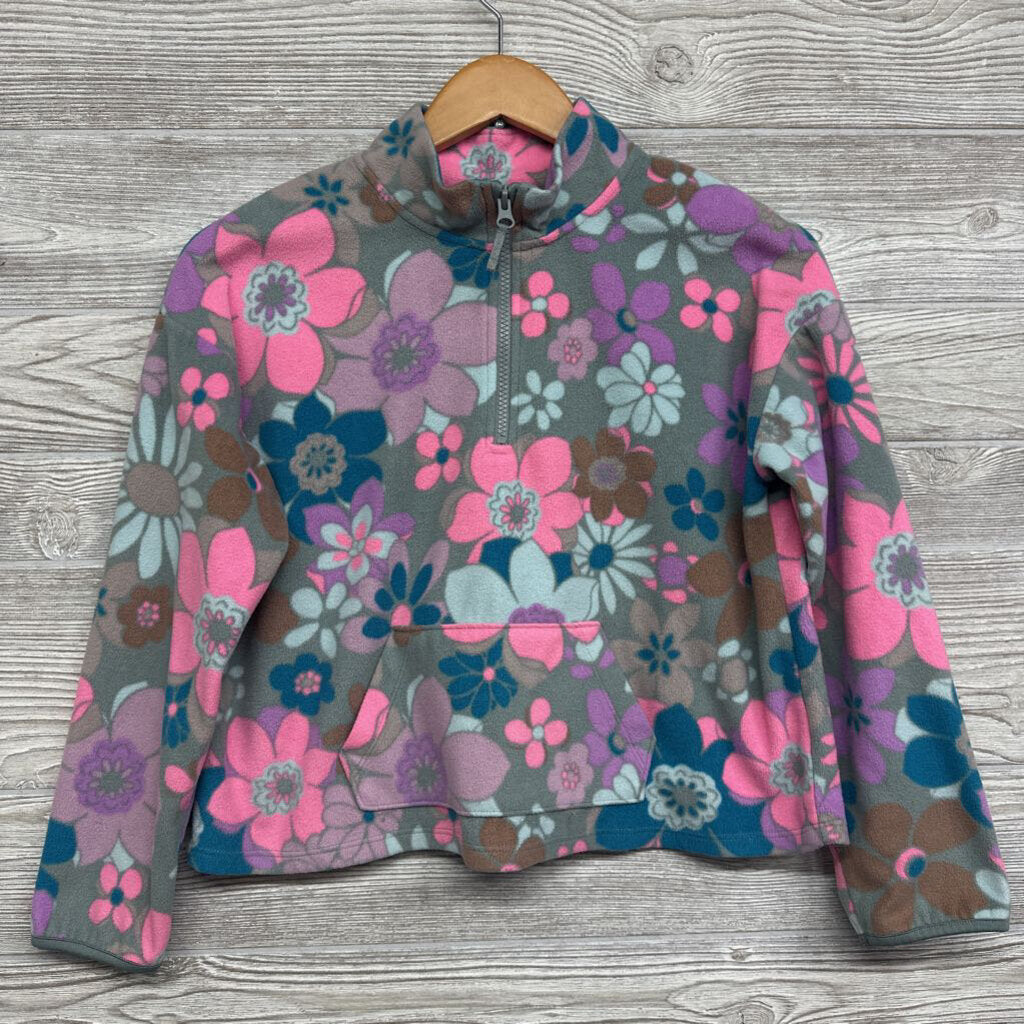 1/4 Zip Fleece Pullover Flowers 10