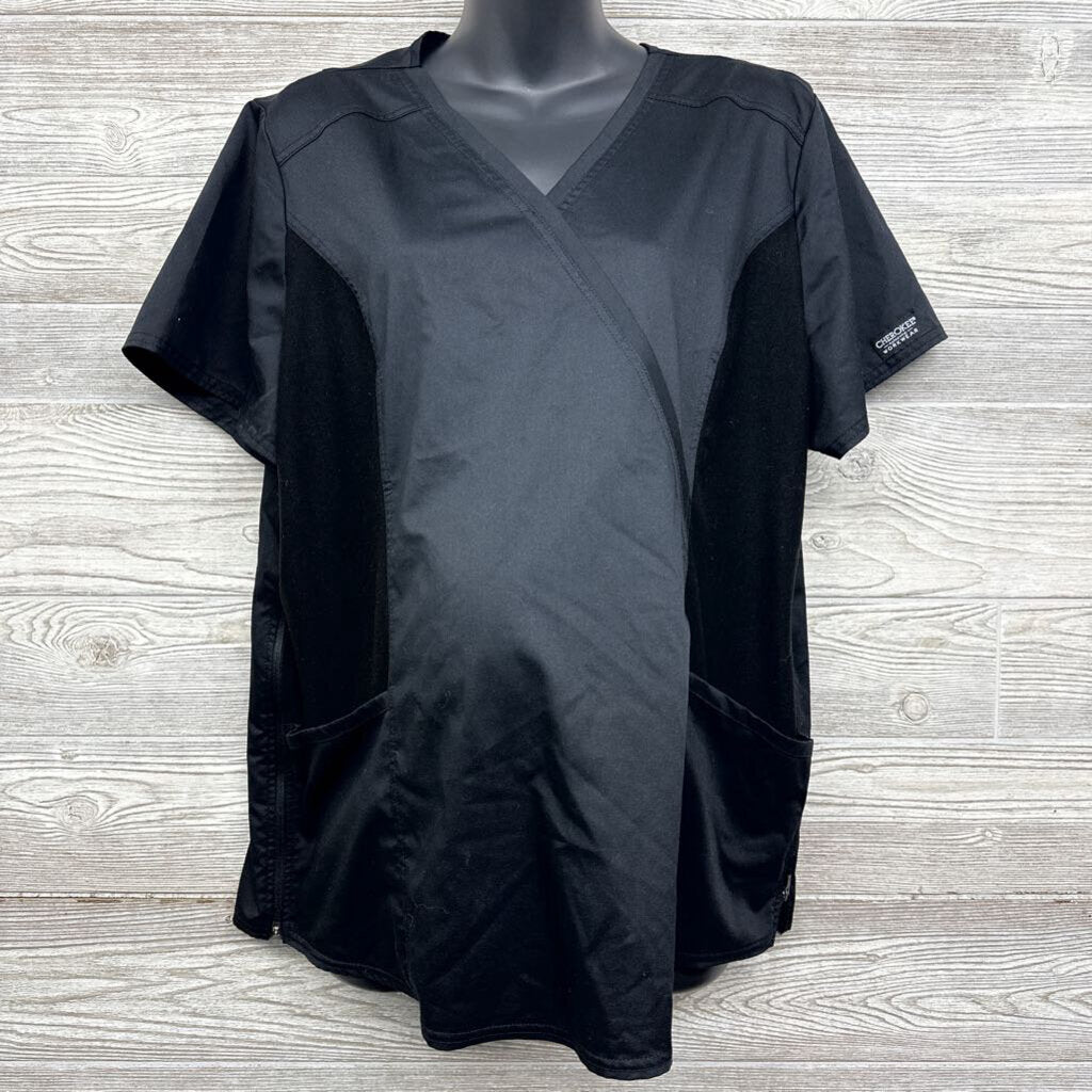 Pocket Stretch Maternity Scrubs Top XL