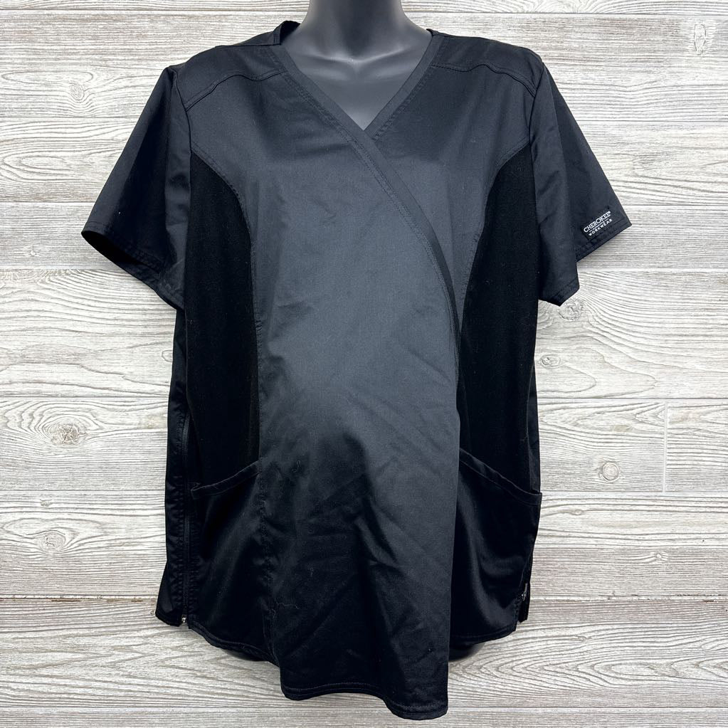 Pocket Stretch Maternity Scrubs Top XL