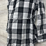 LS Plaid Button Up Shirt W/ Belt XL