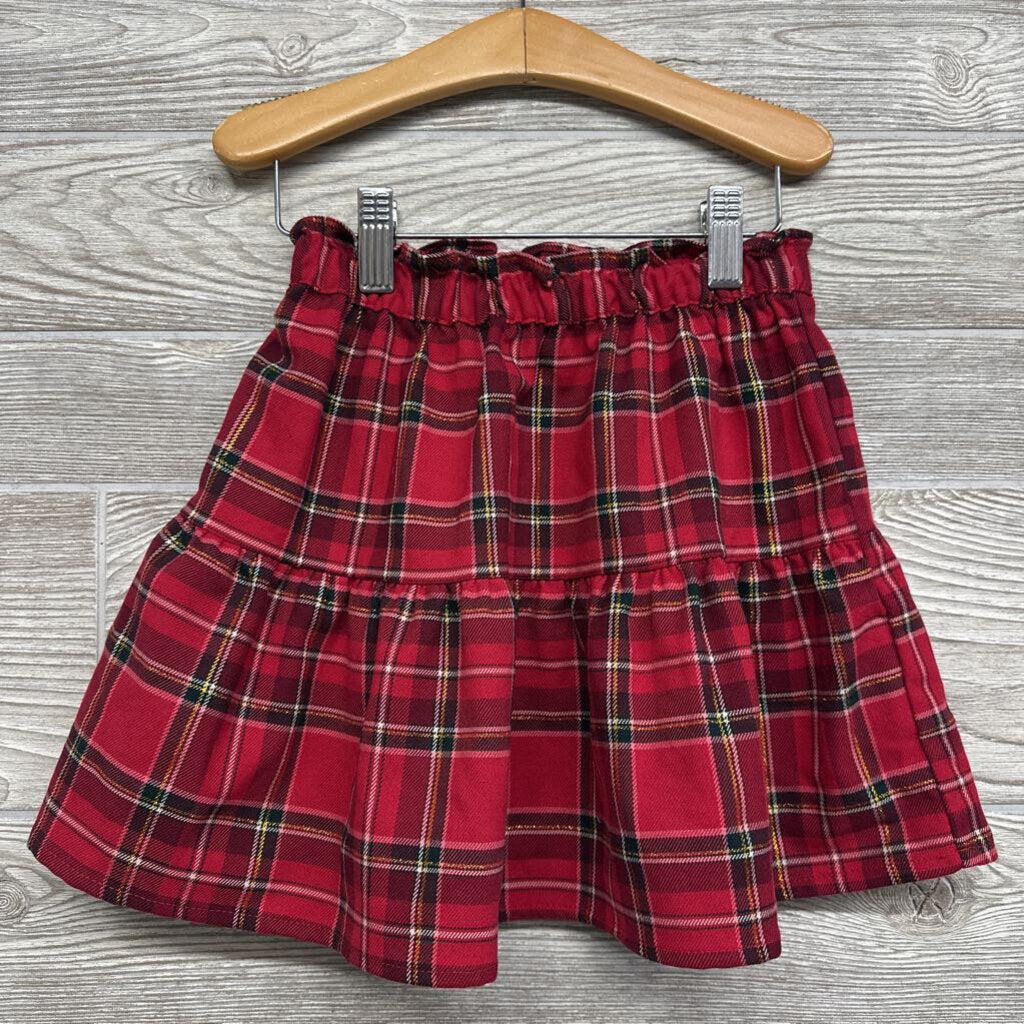 Plaid Tiered Skirt 3-4t