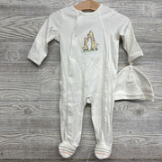 NEW LS Snap Footed Outfit & Hat Giraffes 9m