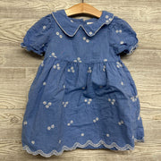 Collared Dress Embroidered Flowers 4t